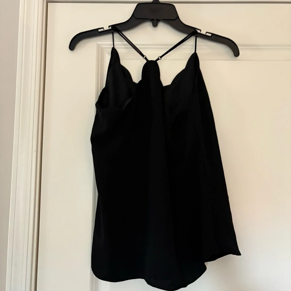 J. Crew Women’s Black Scalloped Cami Tank Top